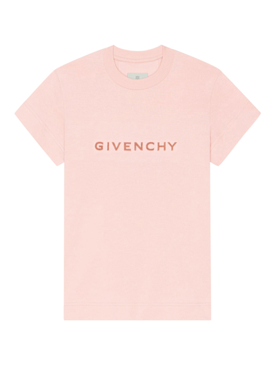 Givenchy 4g Slim Cotton T-shirt In Pink & Purple