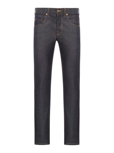 Gucci Tapered Rinsed Denim Pants In Blue