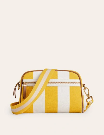 Boden Canvas Crossbody Bag Yellow Stripe Women