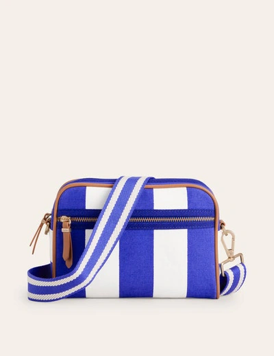 Boden Canvas Crossbody Bag Blue Stripe Women