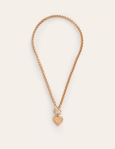 Boden Heart Charm Necklace Gold Women