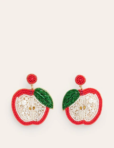Boden Beady Motif Earrings Apples Women