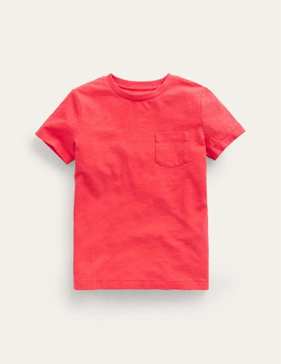 Mini Boden Kids' Washed Slub T-shirt Jam Red Girls Boden
