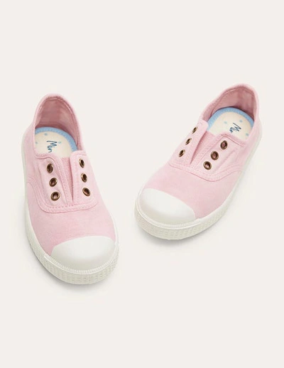 Boden Kids' Laceless Canvas Pull-ons Cameo Pink Girls