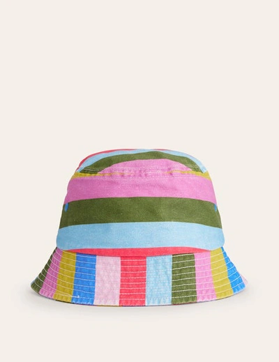 Boden Kids' Bucket Hat Multi Stripe Boys