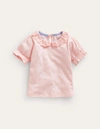 MINI BODEN SHORT-SLEEVED COLLARED TOP PROVENCE DUSTY PINK GIRLS BODEN