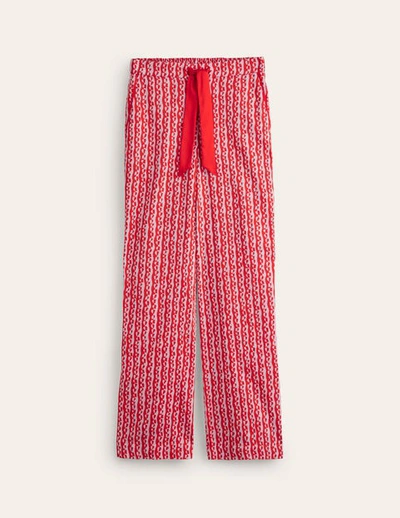 Boden Cotton-sateen Pajama Bottoms Orchid Pink, Abstract Heart Women