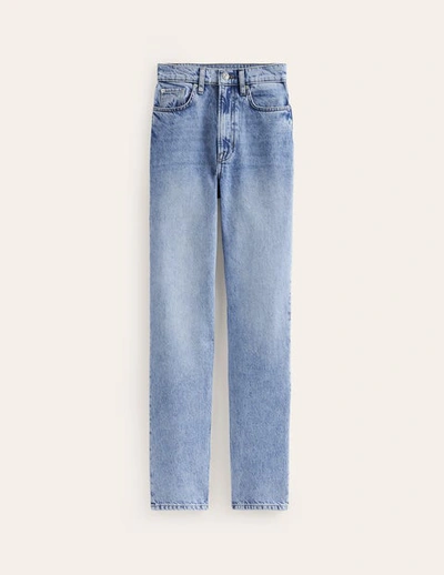 Boden High Rise Straight Jeans Light Mid Wash Women