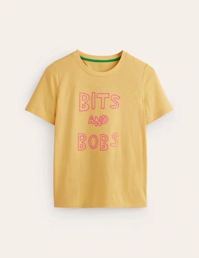 Boden Rosa Embroidered T-shirt Dusky Citron, Bits And Bobs Women