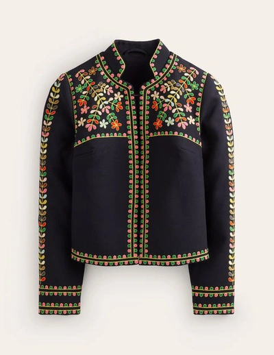 Boden Embroidered Icon Jacket Navy Women