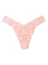 Hanky Panky Plus Size Signature Lace Original Rise Thong In Rosewater Pink