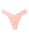 Hanky Panky Plus Size Signature Lace Original Rise Thong In Pink