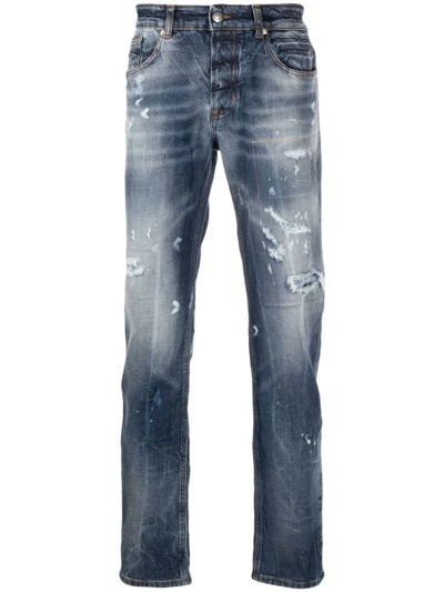 John Richmond Fipom Wide-leg Jeans In Blue