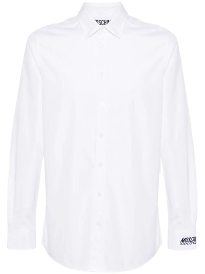 Moschino Shirt With Embroidery In White