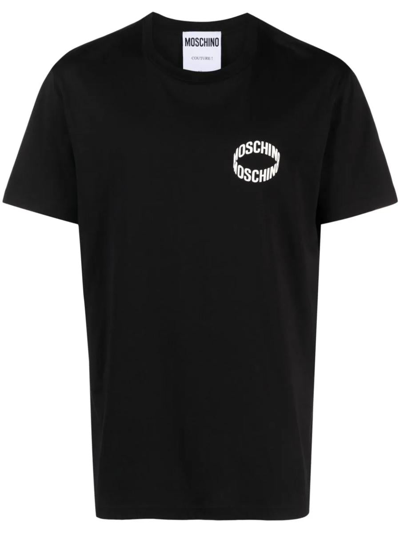 Moschino T-shirt With Logo Application In Black