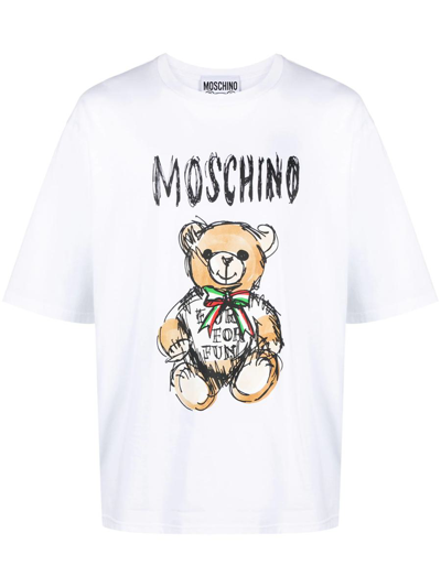 MOSCHINO MOSCHINO T-SHIRT WITH TEDDY BEAR PRINT