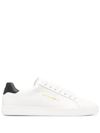 PALM ANGELS PALM ANGELS NEW TENNIS SNEAKERS CALF LEA WHITE BLACK