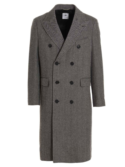 PT TORINO PT TORINO HERRINGBONE TWEED LONG COAT