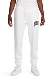Nike Men's Club Fleece Cuffed Pants In White
