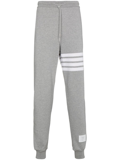 Thom Browne Sports Trousers With 4-stripe Detail In Grey