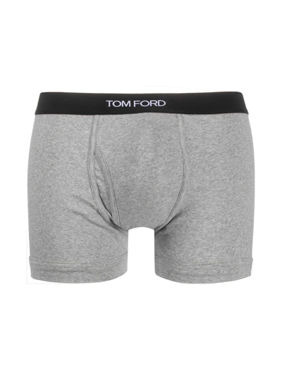 Tom Ford Set Of 2 Boxers With Logo Band In Grey