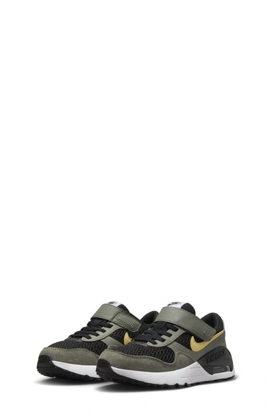Nike Little Kids' Air Max Systm Casual Shoes In Black/ Gold/ Stucco/ Black