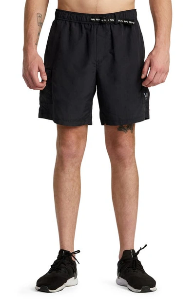 Rvca Outsider Cargo Shorts In Black