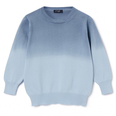 Il Gufo Gradient Effect Knitted Jumper In Blue