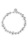 Lie Studio The Elly Beaded Bracelet In Silver Plating