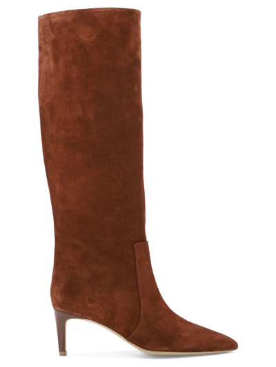 Paris Texas Stiletto Heel Boots In Brown