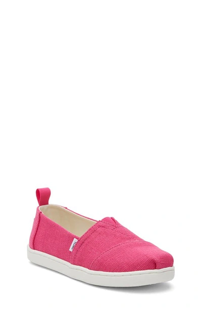 Toms Kids' Alpargata Trainer In Bright Pink