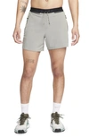 Nike Men's Trail Second Sunrise Dri-fit 5" Brief-lined Running Shorts In Grey