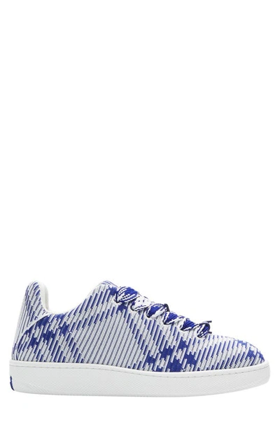 Burberry Bubble Check-print Trainers In Blue