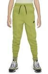 Nike Sportswear Tech Fleece Big Kids' (girls') Jogger Pants In Pear/ Black/ Black