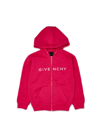 GIVENCHY GIVENCHY KIDS LOGO PRINTED ZIPPED HOODIE
