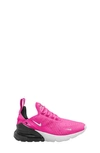 Nike Kids' Big Girls' Air Max 270 Casual Sneakers From Finish Line In Laser Fuchsia/black/summit White