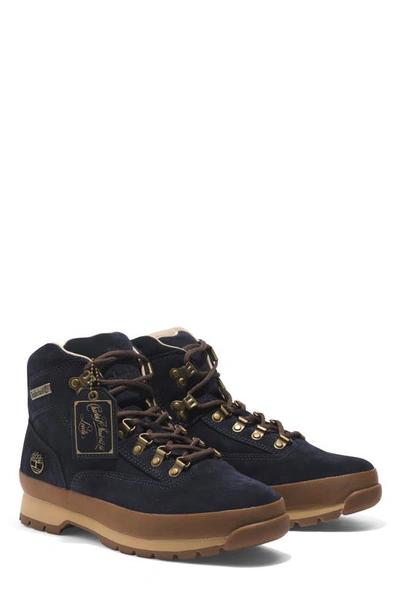 Timberland Euro Lace-up Mid Top Hiking Boot In Dark Blue