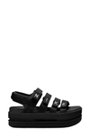 Nike Icon Classic Platform Sandal In Black/ White/ Black