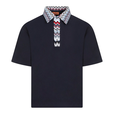 Missoni Short-sleeve Polo Shirt In Black