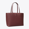 Tory Burch Mcgraw Tote In Burgundy