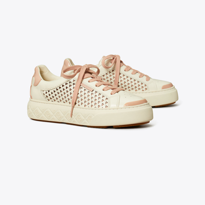 Tory Burch Ladybug Sneaker In Optic White/shell Pink
