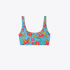 Tory Sport Tory Burch Printed Scoop-back Bra In Wild Flower