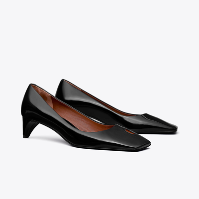 Tory Burch Cut-out Kitten Heel Pump In Perfect Black