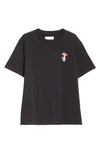Jil Sander Mushroom Patch Cotton T-shirt In Black