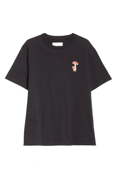 Jil Sander Mushroom Patch Cotton T-shirt In Black