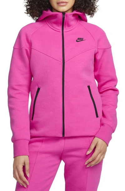Nike Women's  Sportswear Tech Fleece Windrunner Full-zip Hoodie In Red