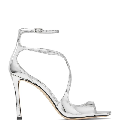 JIMMY CHOO AZIA 95 LEATHER HEELED SANDALS