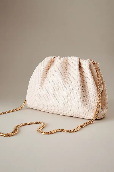 Anthropologie The Frankie Faux-leather Clutch Bag In White