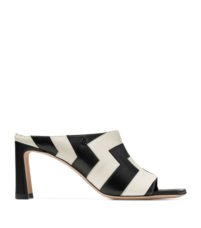 Jimmy Choo Kinley 75mm Mules In Black/latte