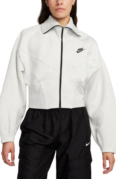 Nike Women's  Sportswear Tech Fleece Loose Full-zip Track Jacket In Grey